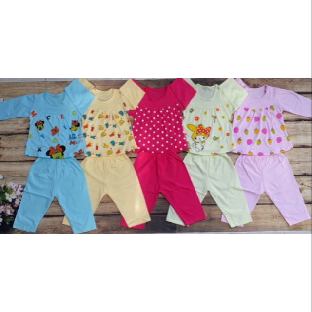 (6-16kg) COMBO 5 Bộ dài màu chất đẹp, đáng yêu cho bé gái chất đẹp THT