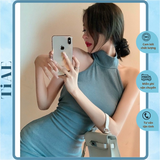 Đầm Body Cổ Yếm Xòe Form Ngắn | BigBuy360 - bigbuy360.vn