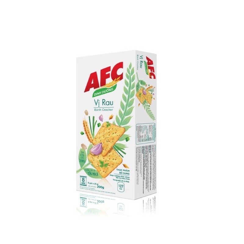 Bánh AFC vị rau Dinh dưỡng hộp 200g (25gx8goi)