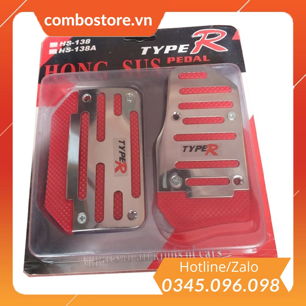 Bộ ốp bọc chân ga, chân côn, bọc chân phanh cho xe ô tô số sàn, số tự động phong cách thể thao