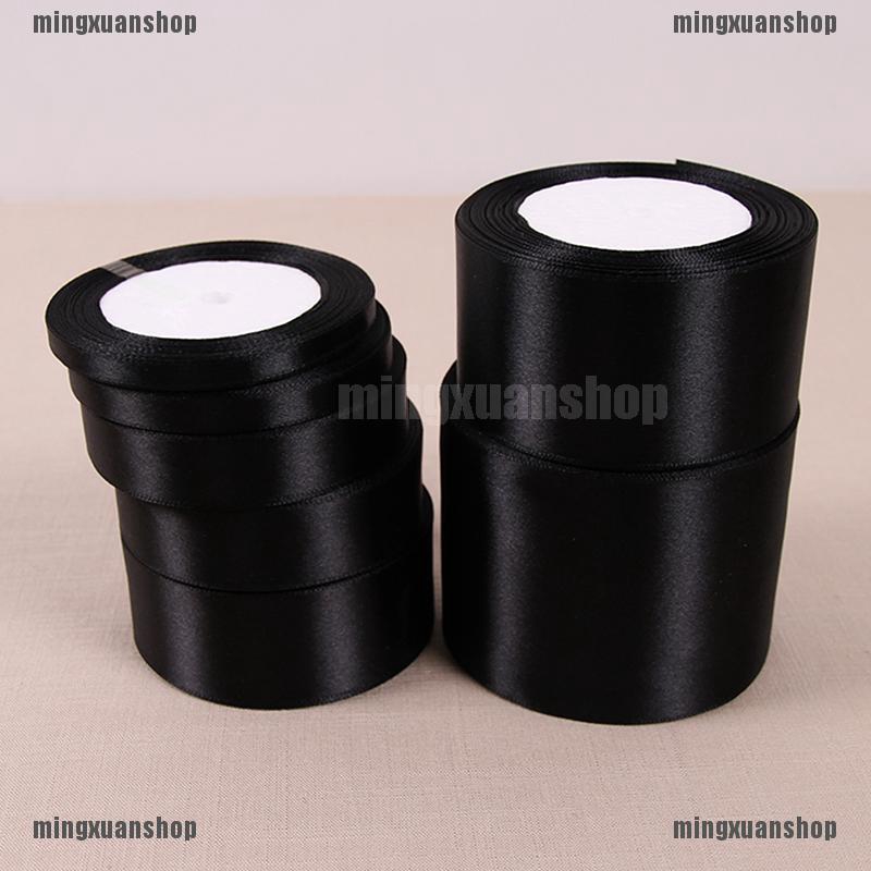 Cuộn dây ruy băng trang trí màu đen dài 25 Yards