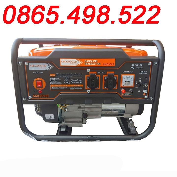[FreeShip] [Chính hãng] Máy Phát Điện Chạy Xăng 3KW AmaxGold AMG3500