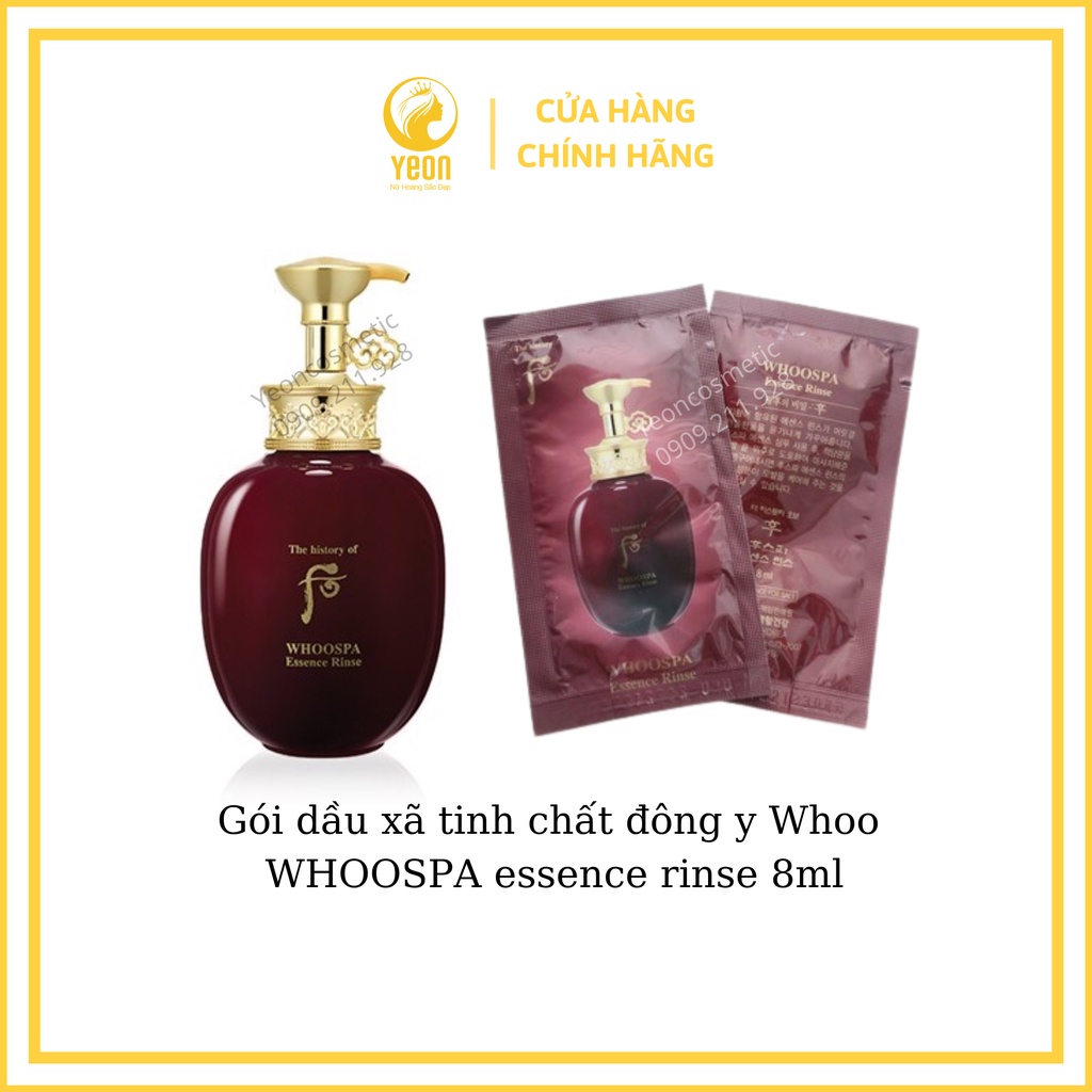 Gói dầu xã tinh chất đông y whoo WHOOSPA essence rinse 8ml_𝐘𝐄𝐎𝐍 𝐋𝐔𝐗𝐔𝐑𝐘 𝐂𝐎𝐒𝐌𝐄𝐓𝐈𝐂𝐒