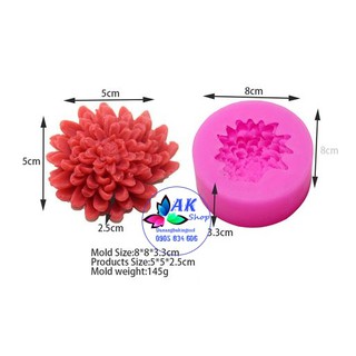 KHUÔN SILICON HOA CÚC 8CM (2506.117)