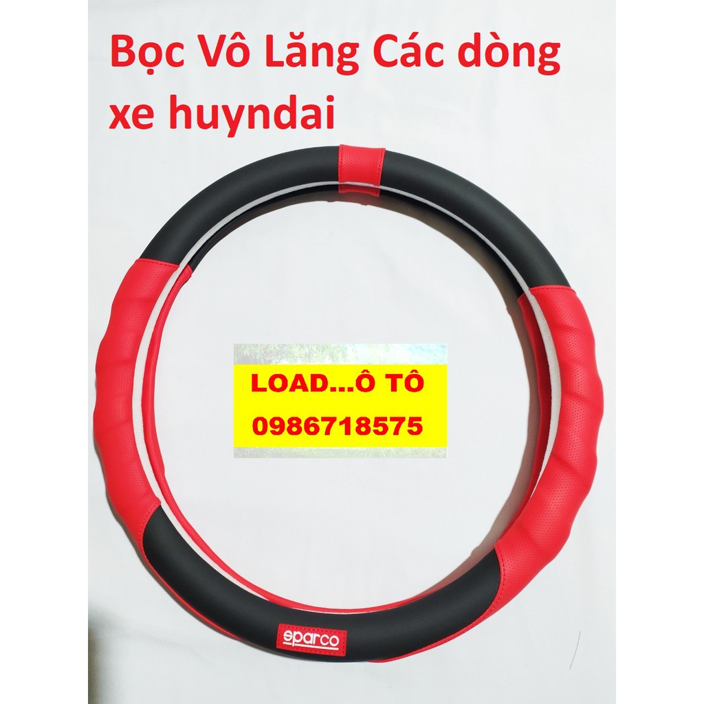 Bọc vô lăng Sparco Huyndai Accent, Santafe, Kona, Tucson, I10, Elantra Cao Cấp