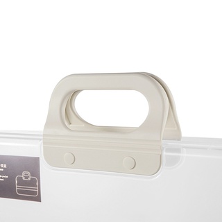 Portable File Box Plastic Transparent Pencil for Case A4 Folder with Lock Statio
