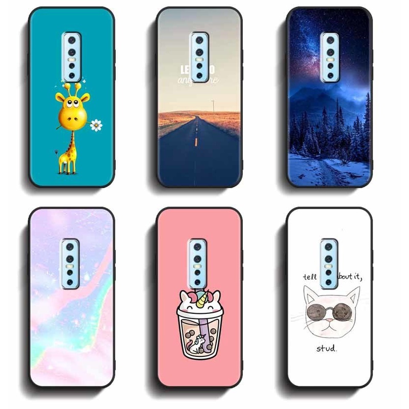 Ốp Điện Thoại TPU Silicon Cao Su Mềm Chống Nứt Màu Đen Chất Lượng Cao Cho VIVO 1910 V17 pro