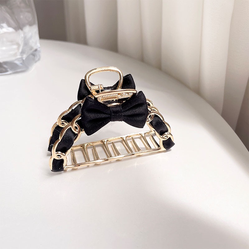 Kẹp Tóc Đính Nơ Sau Lưng Thanh Lịch Phong Cách Hàn Quốc