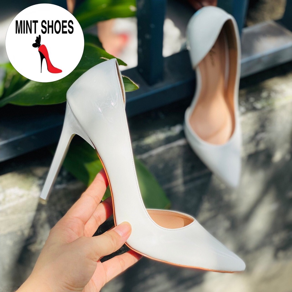 Giày công sở nữ, giày đi tiệc, cao gót đế nhọn hở eo bít mũi 9p, hàng VNXK MINT SHOES
