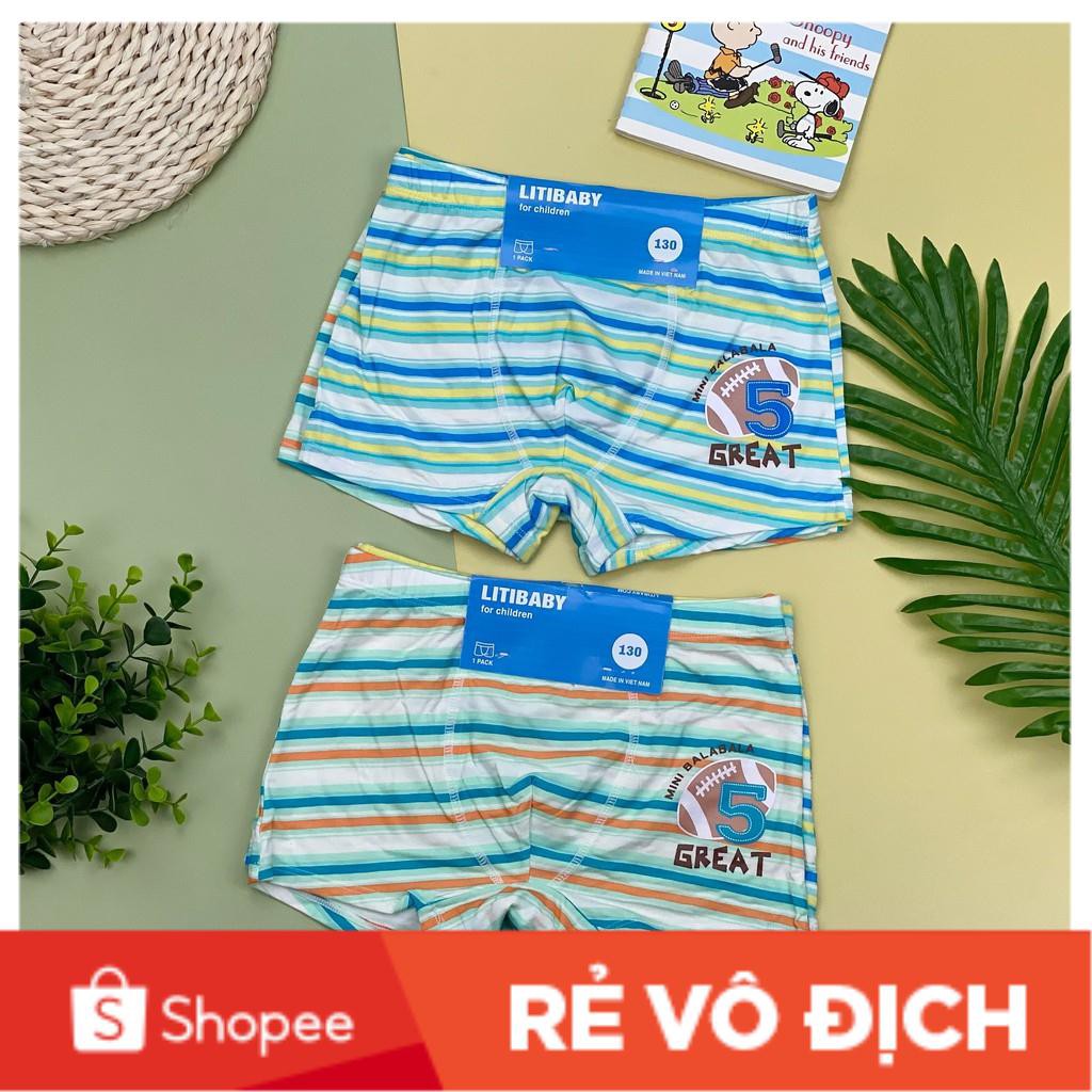 Quần chip đùi bé trai, bé gái. Size 120-140 từ 16-45kg. Set 2 quần màu bất kỳ. Hàng Litibaby