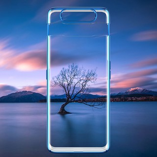 Ốp lưng trong suốt viền mạ cho điện thoại Samsung Galaxy A80