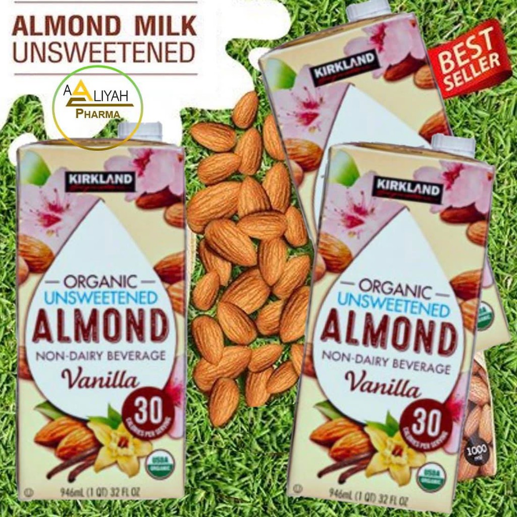 Sữa hạnh nhân Kirkland Signature Organic Unsweetened Almond Vanilla 946ml