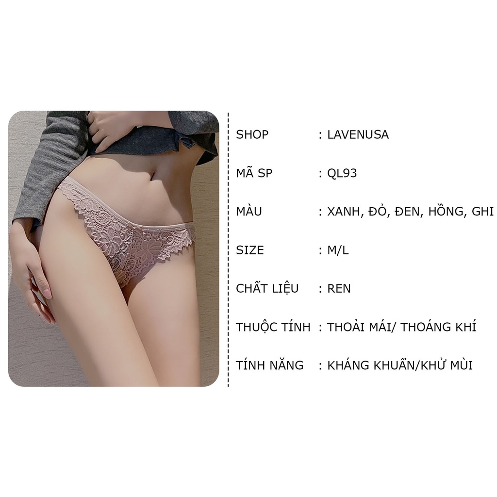 Quần lót ren lọt khe sexy quyến rũ cao cấp cho nữ siêu hot LAVENUSA QL93