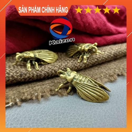 Ve sầu bằng đồng nhỏ gọn làm móc treo chìa khóa, kim thiền, tượng đồng