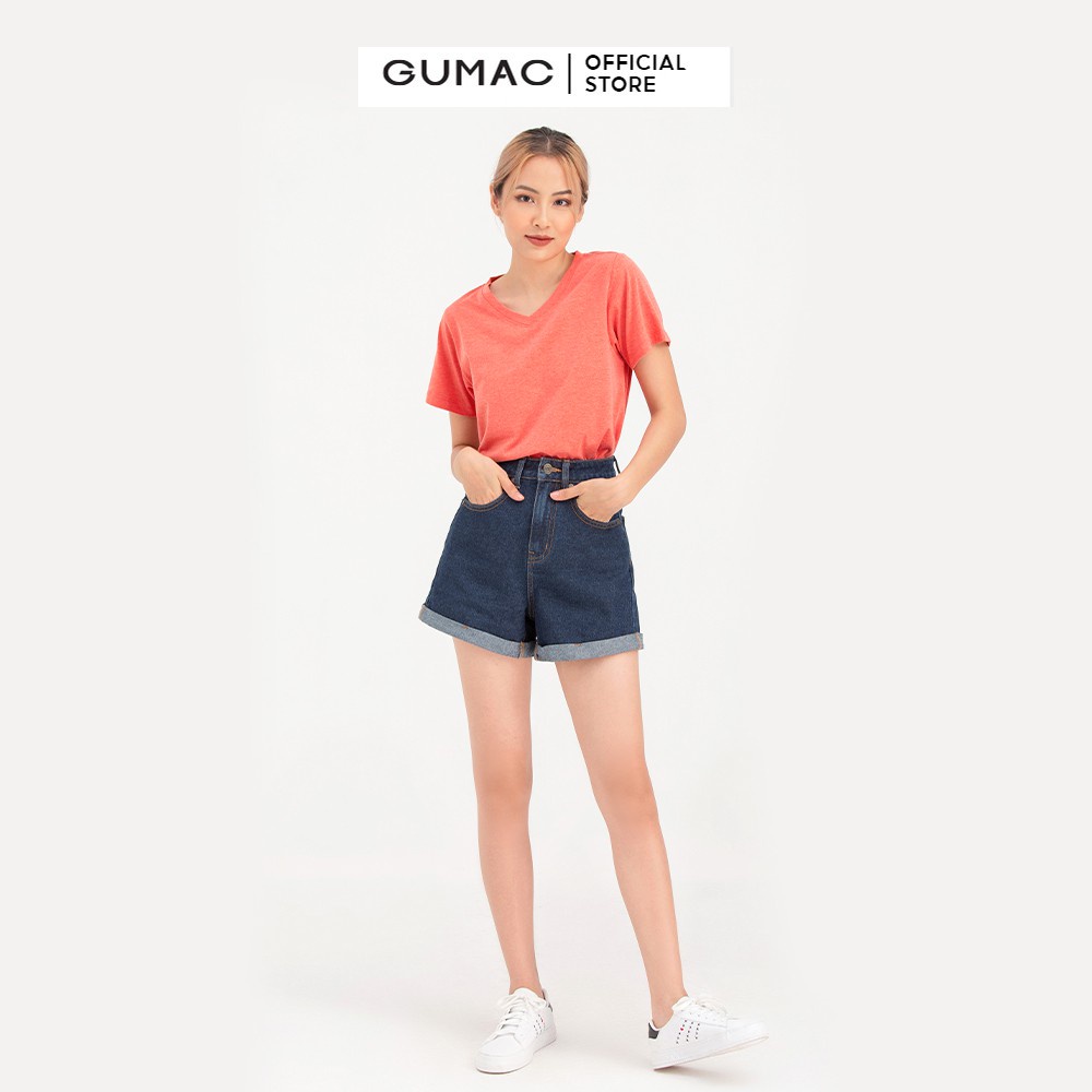 Quần short jeans nữ GUMAC phong cách năng động, cá tính QJB731