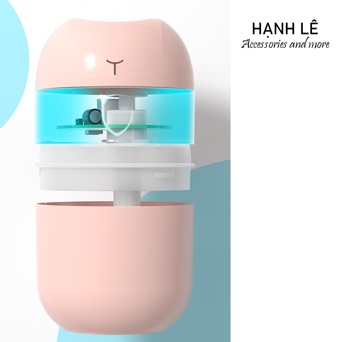 Máy xông tinh dầu mini khuyếch tán tinh dầu và phun sương dành cho phòng ngủ, bàn làm việc và xe hơi hạn chế khô hanh