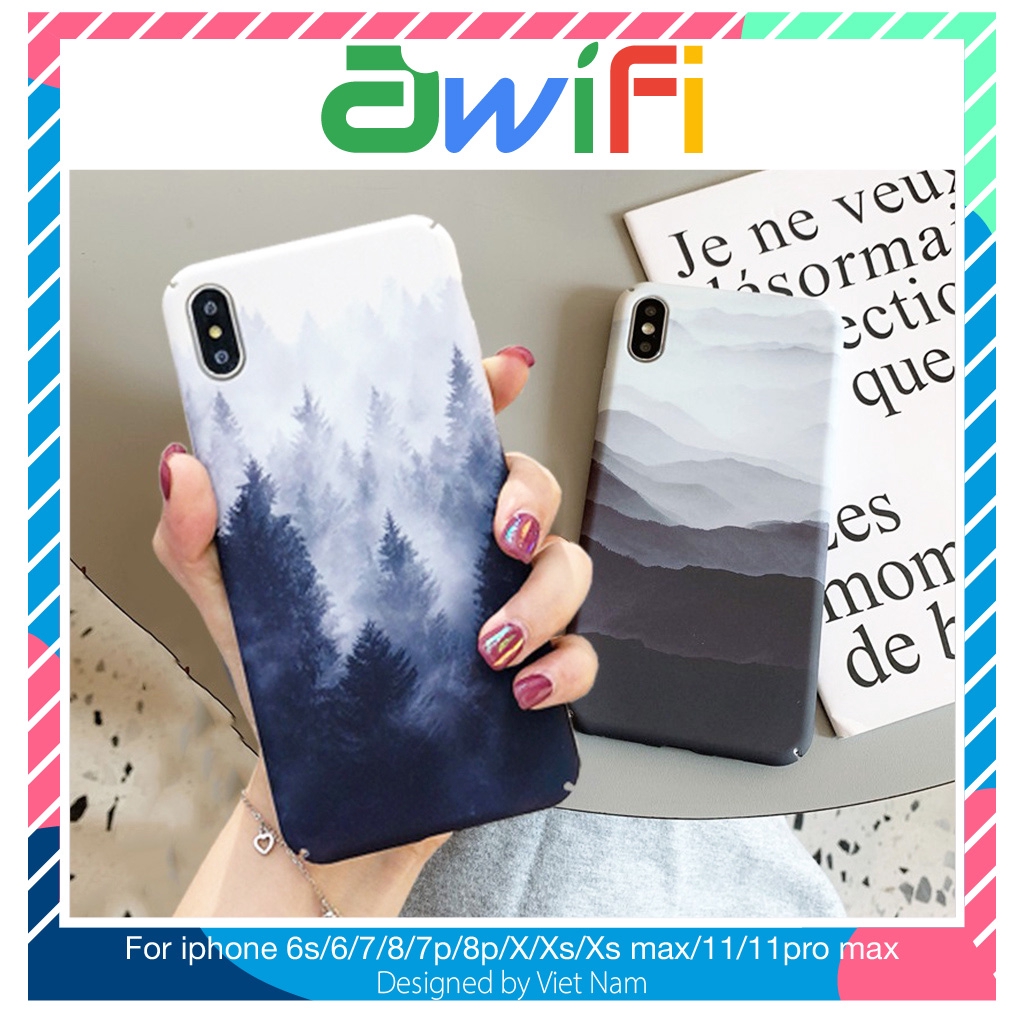 Ốp lưng iphone phong cảnh cứng 5/5s/6/6plus/6s/6splus/7/7plus/8/8plus/x/xr/xs/11/12/pro/max/plus/promax - Awifi Case K4