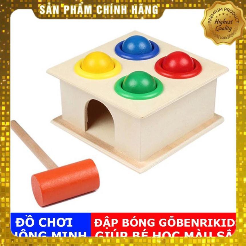 [SIÊU RẺ] Đồ Chơi Gỗ Giúp Bé Học Màu Sắc Và Vận Động Bằng Trò Chơi Tương Tác Đập Bóng Benrikids