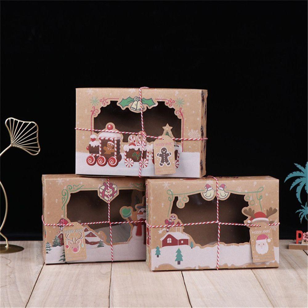 Set 4 / 12 Hộp Bánh Kẹo Phong Cách Giáng Sinh Xinh Xắn