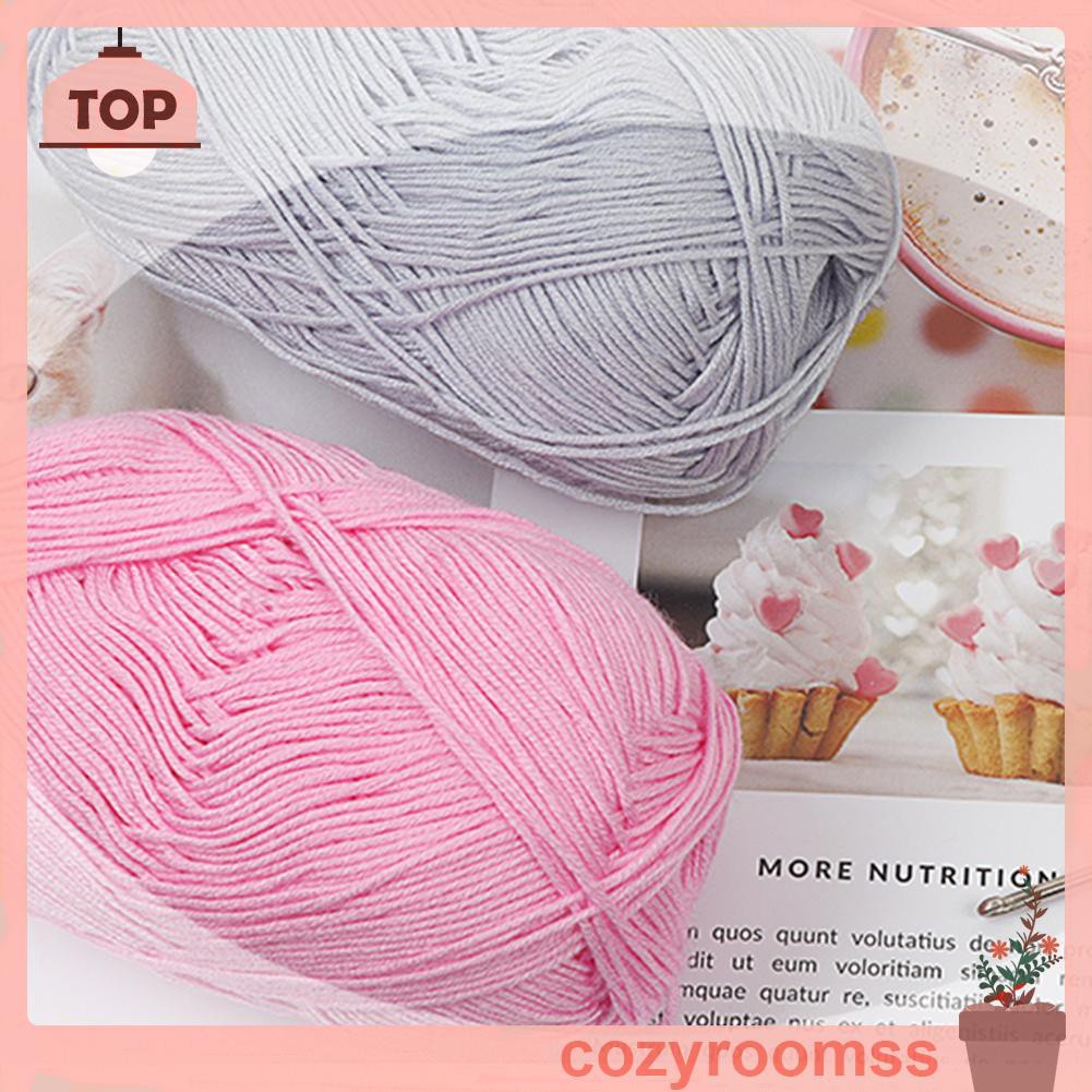 1 Cuộn 6 Cuộn Len Sợi Tre Cotton Đan Quần Áo Em Bé