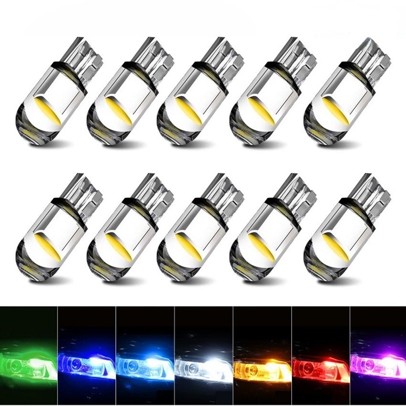 Đèn LED COB T10 W5W 7 Màu Ánh Sáng Trắng Lãng Mạn Đa Ứng Dụng