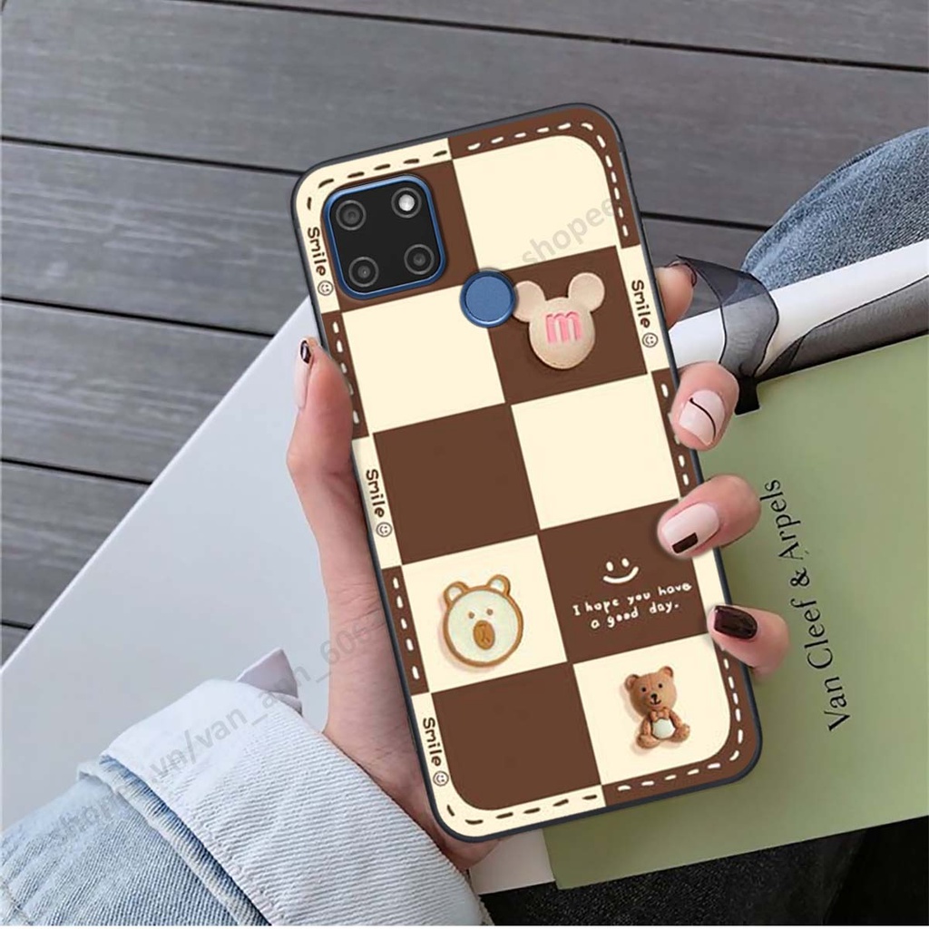 Ốp lưng Realme C12 / C15 hình gấu, kẹo dễ thương cute