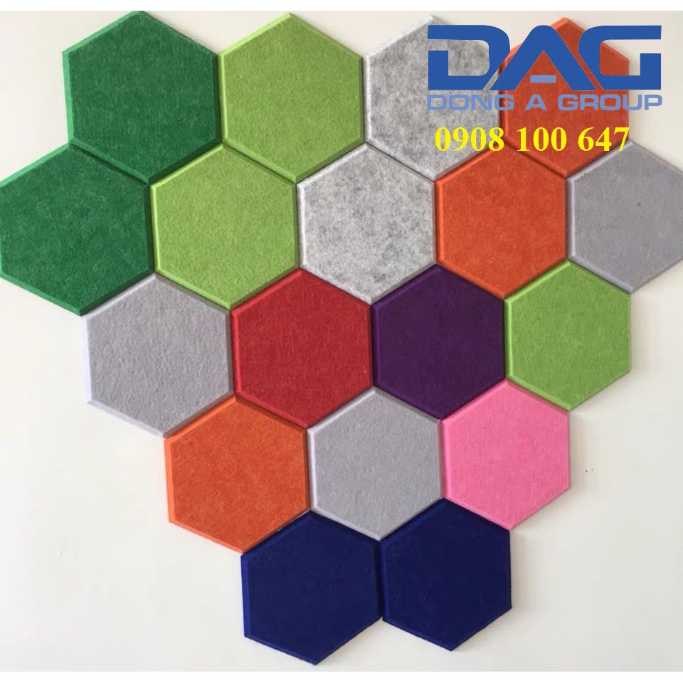 Nỉ tiêu âm  Acoustics Panels Polyester Sonic không vát góc cạnh 60x60cm Combo 8 Tấm