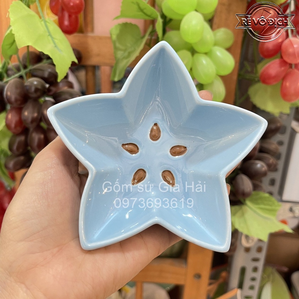 Bộ bát đĩa xanh biển cả cực cute