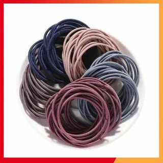 Combo 100 dây chun buộc tóc trơn đủ màu