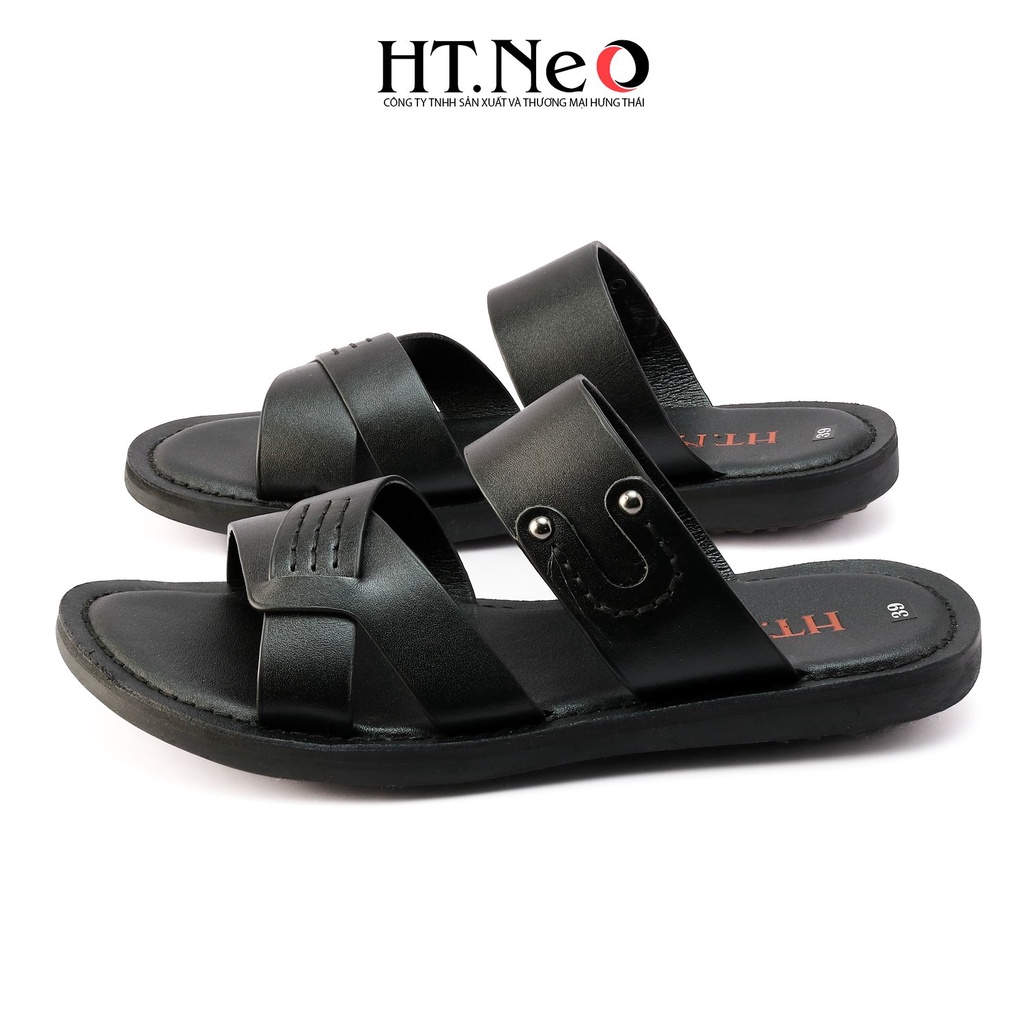 Sandal nam HT.NEO 100% da bò mềm mại, đế cao su nguyên khối, khâu may chân quai siêu chắc chắn SD132