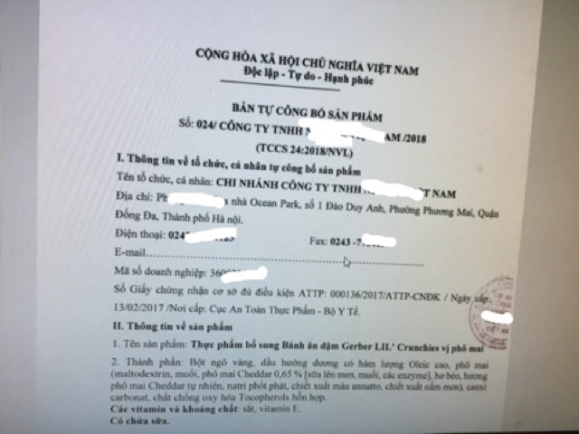 Bánh Ăn Dặm Gerber Non GMO Hình Que( Lon lùn)