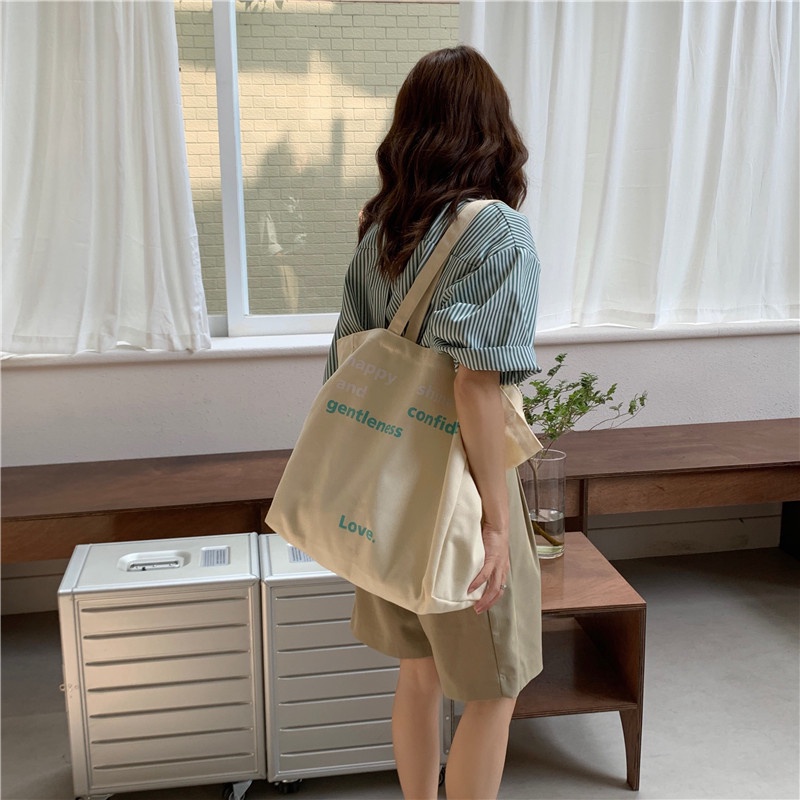 ENVIROSAX Túi vải in chữ Túi vải có sức chứa lớn Túi đeo một bên vai