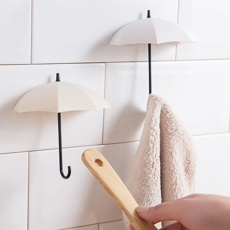 Bộ 3 Móc Treo Chìa Khóa Walfos Gắn Tường Hình Cây Dù Dễ Thương