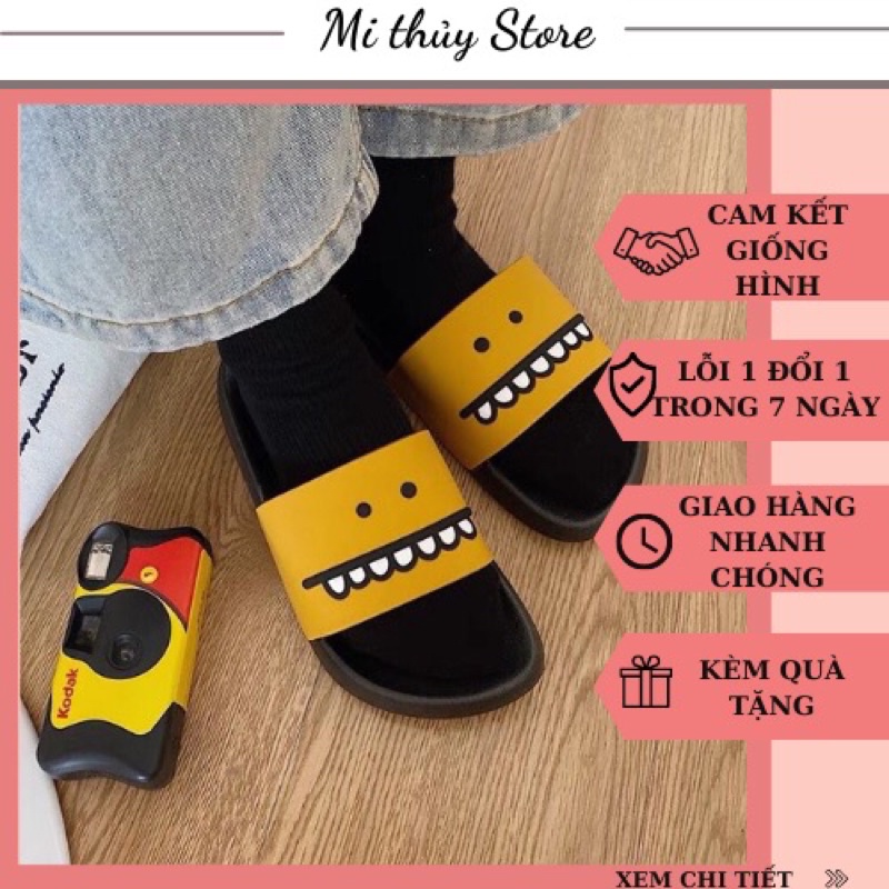 (Hàng sẵn) Dép thời trang nam nữ nhiều màu quai ngang chibi cute đẹp độc lạ