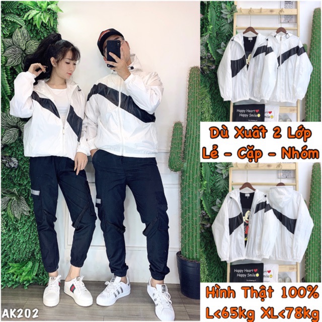 🔥𝐆𝐈𝐀́ 𝐒𝐈̉🔥202 Áo Khoác Couple Dù Cặp Siêu Hot (Video,Hình Thật)