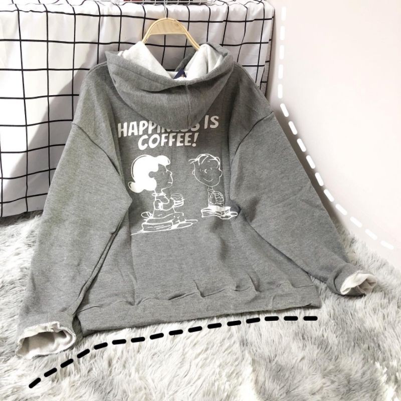 Áo hoodie in hình ulzzang - ẢNH THẬT