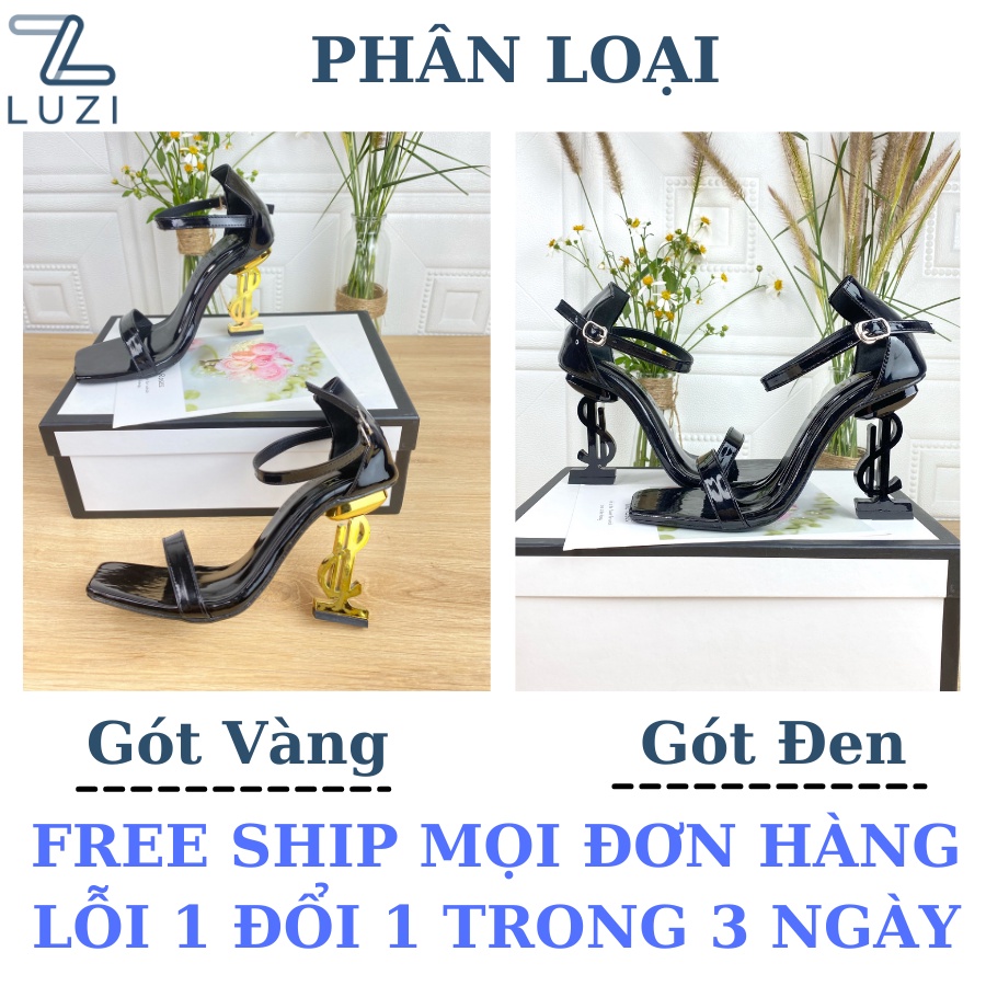 Giày cao gót nữ chữ ysl, sandal quai ngang nữ cao gót 9p ,guốc cao gót chữ S đi tiệc,học sinh đi học HỔ STORE79