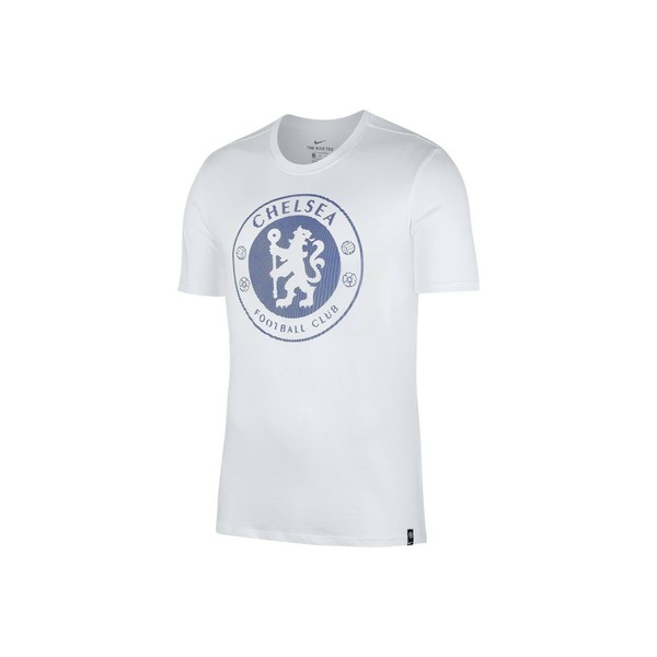 Áo nam thun ngắn tay cổ tròn in logo chữ Chelsea Nike trắng USA 911205-100 ( TH6752 )