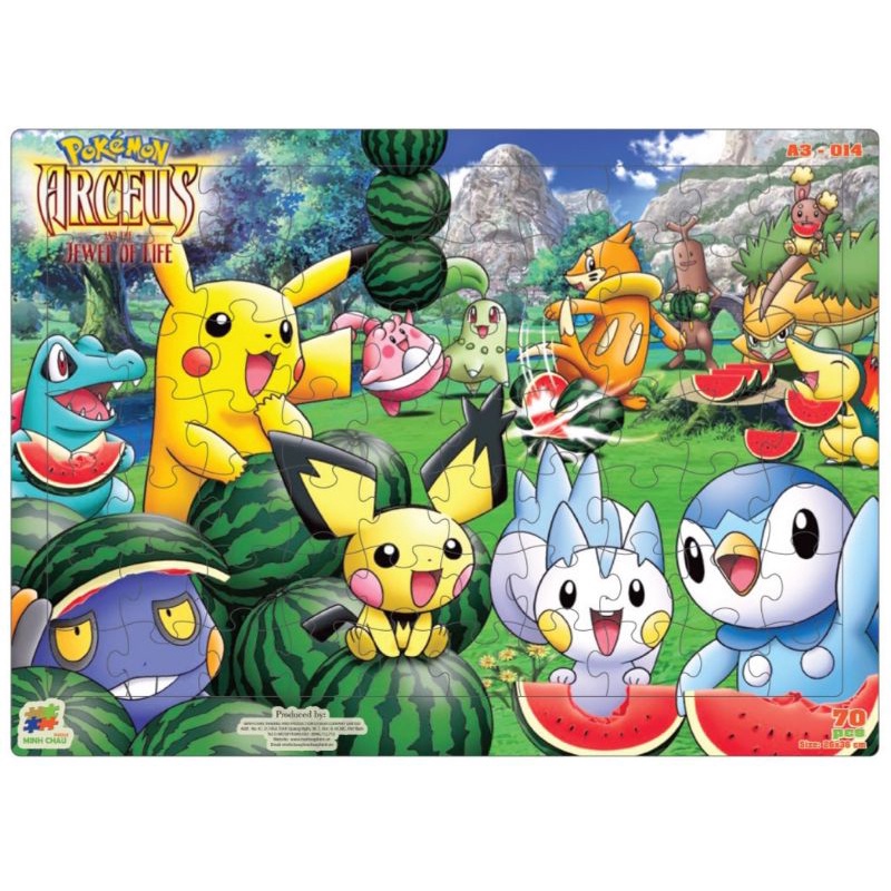 TRANH XẾP HÌNH 70 MẢNH - POKEMON