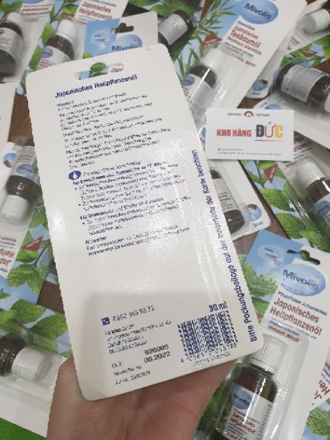 (Date mới bill Đức ảnh cuối) Tinh Dầu Bạc Hà Mivolis Japanisches Heilpflanzenol, 30 ml