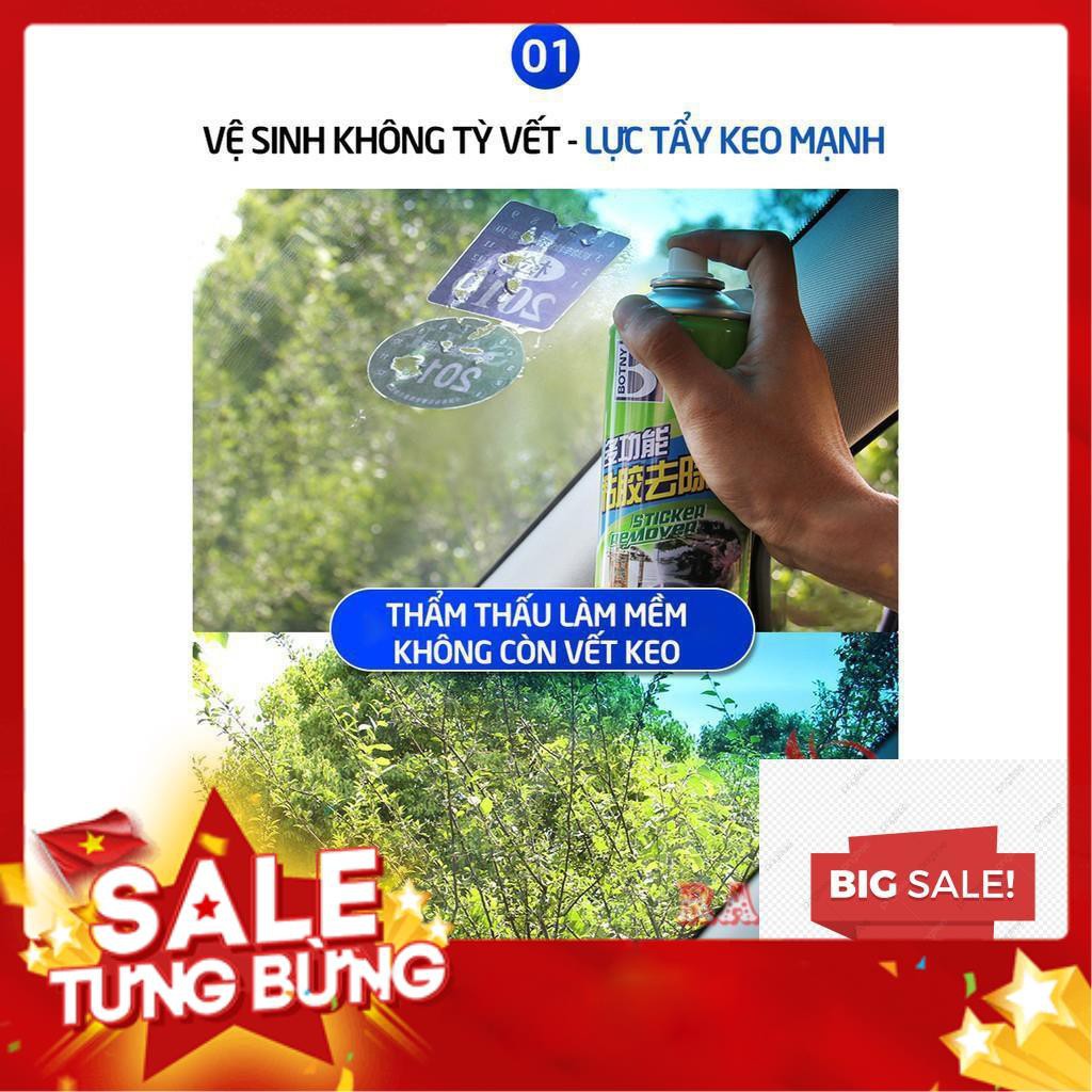 Bình dung dịch chai xịt tẩy keo dán băng dính đa năng Sticker Remover rửa sạch vết KEO 3m decal nhựa đường