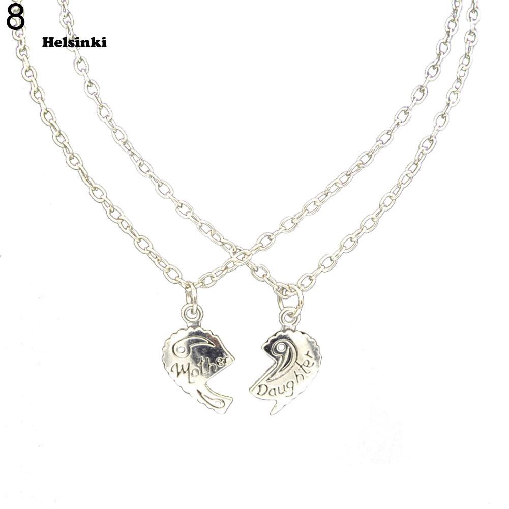 Set 2 dây chuyền tình bạn mặt hình trái tim ghép đôi khắc chữ