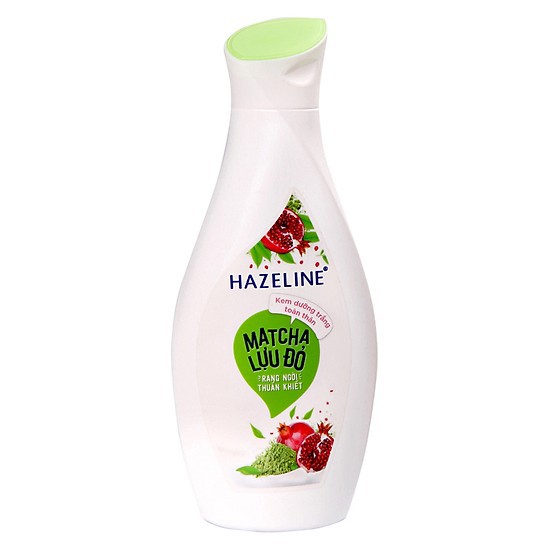 Combo Sữa tắm - Dưỡng thể và sữa rửa mặt Trắng Da Hazeline Matcha Lựu Đỏ