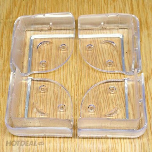 Set 4 miếng bịt góc bàn silicon trong suốt
