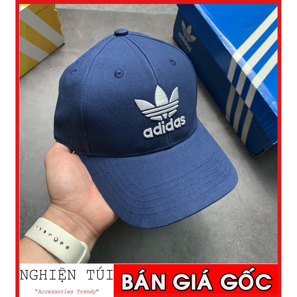 [NGHIỆN TÚI GIÁ GỐC + VIDEO THẬT] Nón / Mũ  Trefoil Baseball Cap - Blue | FM1323 GIÁ RẺ / HÀNG XUẤT DƯ XỊN 100%