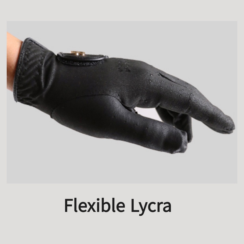 Hàn Quốc  Metal Black/ da tổng hợp/ Găng tay golf của nam /Men's Golf glove