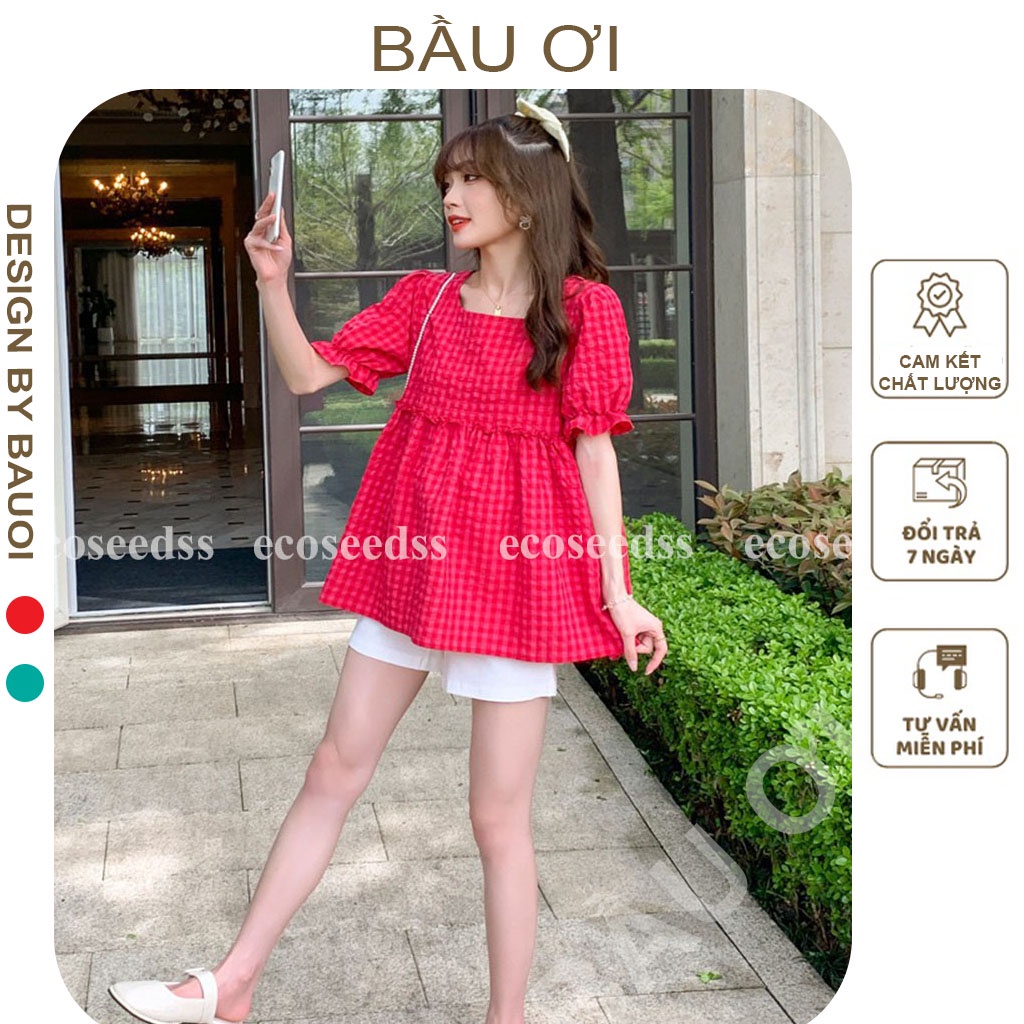 [BAUOII A03] ÁO BẦU CÔNG SỞ FREE SIZE HÀNG THIẾT KẾ MẶC ĐẾN LÚC SINH - ÁO BẦU BABYDOLL ĐẸP MẶC MÙA HÈ