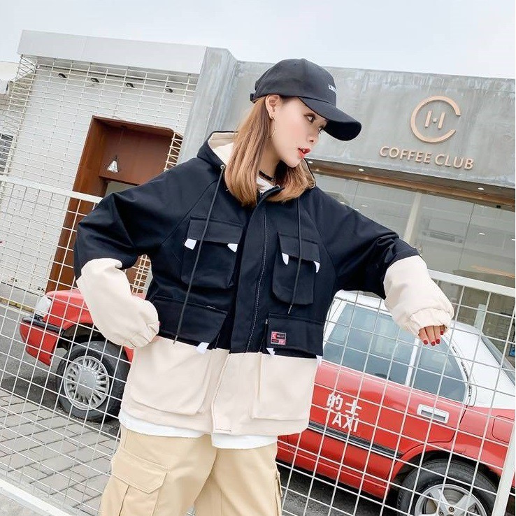 Áo khoác kaki phối 2 màu túi | BigBuy360 - bigbuy360.vn