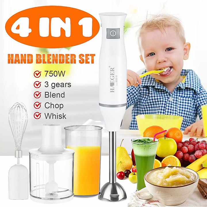 [Mã ELHA22 giảm 6% đơn 300K] Máy xay sinh tố cầm tay Chính Hãng HAEGER công suất 800W