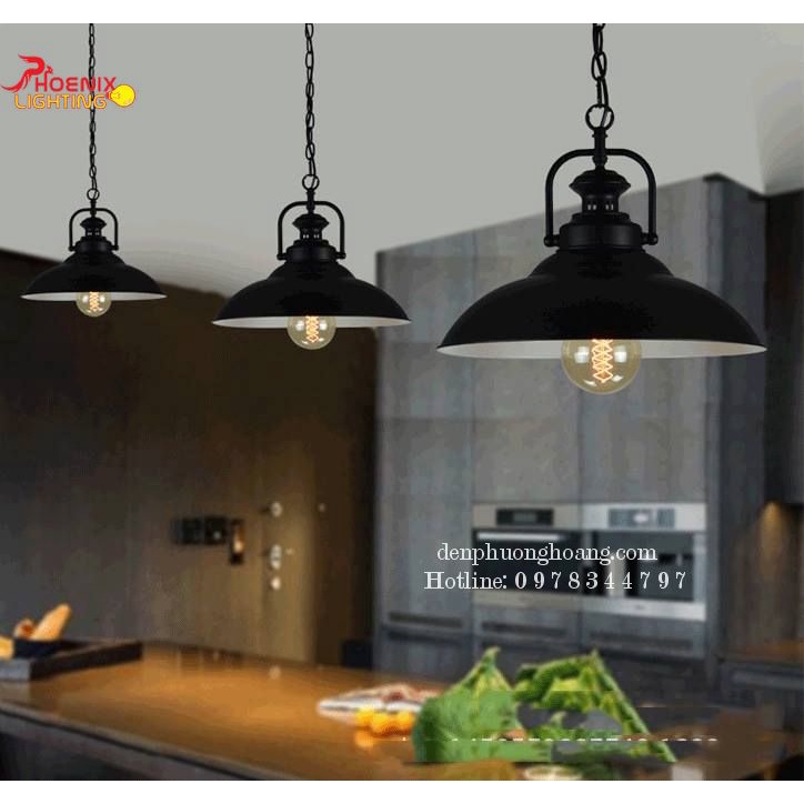 Đèn thả trang trí quán cafe phong cách vintage